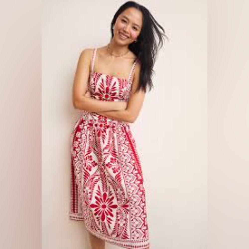NWT Francesca’s Serena Drop Waist Floral Midi Dress XS Spring Summer